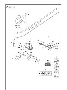 Drive 2 Diagram and Parts List for 525ECS  Husqvarna Edger