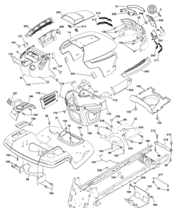 Chassis Diagram and Parts List for 2754GLS (96043006600)(2009-04) Husqvarna Lawn Mower