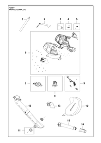 Complete Product Diagram and Parts List for 120IBV  Husqvarna Leaf Blower / Vacuum