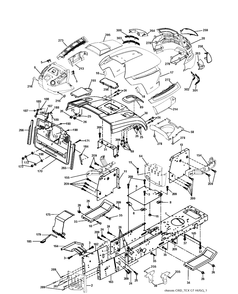 Chassis And Enclosures Diagram and Parts List for CTH150 (96061018202)(2007-09) Husqvarna Lawn Tractor