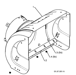 Auger Housing And Impeller 5 Diagram and Parts List for 924SB 2010-08 Husqvarna Snow Blower
