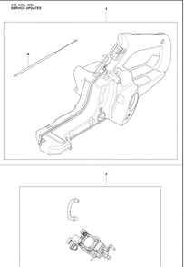 Service Updates Diagram and Parts List for 450E 2009-02 Husqvarna Chainsaw