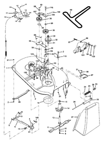Mower Deck Diagram and Parts List for LT1538 (954569776-A)(2002-11) Husqvarna Lawn Tractor