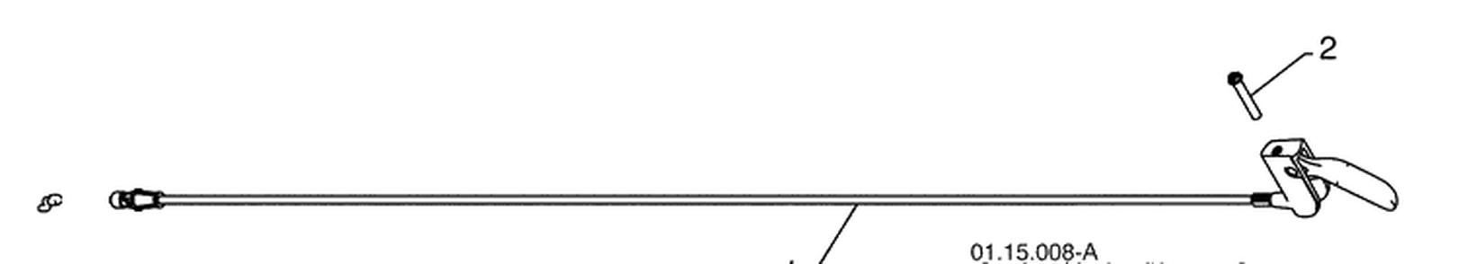 Lever Cable Rotator Assm Diagram and Parts List for 1330SBXLSB (96193004100)(2008-11) Husqvarna Snow Blower