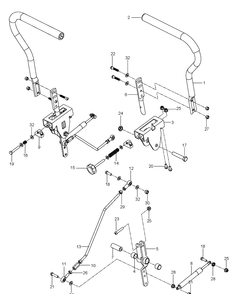 Steering Diagram and Parts List for EZ4824TFBF (96665950201)(2012-06) Husqvarna Lawn Mower