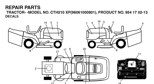 Part Location Diagram of 532191148 Husqvarna Decal