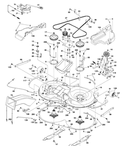 Mower Deck / Cutting Deck Diagram and Parts List for TC242T  Husqvarna Lawn Tractor