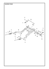Frame Diagram and Parts List for RC320TSAWD 2023 Husqvarna Lawn Tractor