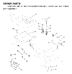 Seat Diagram and Parts List for YTH150 (954140007A, 954140007)(1997-01) Husqvarna Lawn Tractor