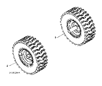 Wheels And Tires Diagram and Parts List for 12527SB96193005600 2010-07 Husqvarna Snow Blower