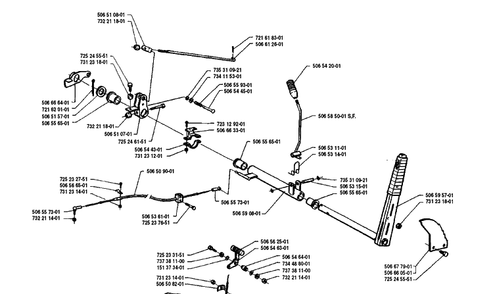 Deck Lower Assembly Diagram and Parts List for RIDER8508 1990-02 Husqvarna Lawn Mower