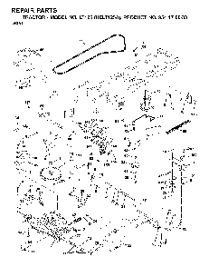 Drive Diagram and Parts List for LT125 (HELT125A, 954170033)(2001-01) Husqvarna Lawn Tractor