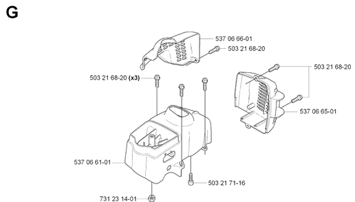 Cylinder Cover Diagram and Parts List for 326HE3 (X-SERIES)(20090900001-Current)(2009) Husqvarna Hedge Trimmer