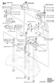 Protection Frame 3 Diagram and Parts List for R15-V2AWD (965080101)(2006-05) Husqvarna Lawn Tractor