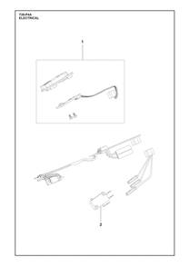 Electrical Diagram and Parts List for T28-P4A  Husqvarna Trimmer