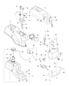 Ignition System Diagram and Parts List for RZ5426 (967003606)(2013-08) Husqvarna Lawn Mower