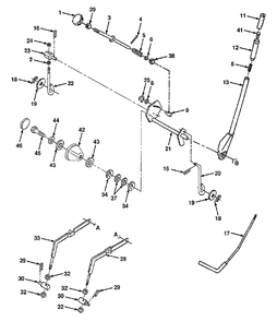 Lift Adjustment (Part 1) Diagram and Parts List for YT140H (954000151-B)(1991-01) Husqvarna Lawn Tractor
