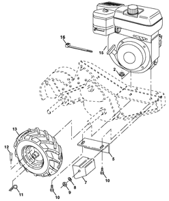 Mainframe, Right Side Diagram and Parts List for 650RTT (954329172-B)(2003-08) Husqvarna Tiller