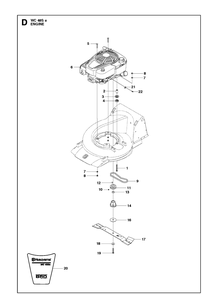 Engine Diagram and Parts List for WC48SE  Husqvarna Lawn Mower