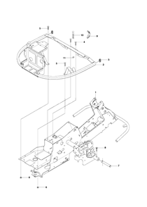 Chassis / Frame Diagram and Parts List for R15T (966414201)(2010-07) Husqvarna Lawn Tractor