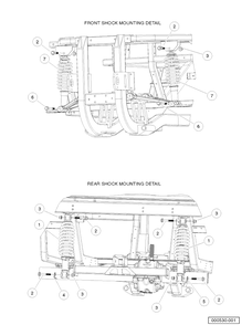 Shock Absorbers Standard Diagram and Parts List for HUV4421DXP 2006-11 Husqvarna Lawn Tractor