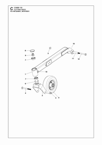 52/132cm Cutting Deck Diagram and Parts List for 132P500D  Husqvarna Lawn Tractor Accessories