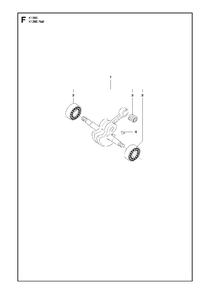 Crankshaft Diagram and Parts List for K1260RAIL 2010-10 Husqvarna Circular Saw