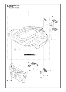 Cover -2016 Diagram and Parts List for 430X 2016-02 Husqvarna Lawn Mower