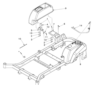 Fuel System Diagram and Parts List for MZ48 (97045570100)(2020-01) Husqvarna Lawn Mower