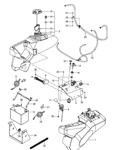 Ignition System Diagram and Parts List for PZ29 (9665580100)(2019-05) Husqvarna Lawn Mower
