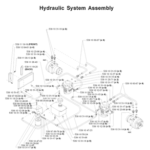 Hydraulic Pump - Motor Diagram and Parts List for LZ25 968999310 Husqvarna Lawn Mower