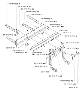 Accessory Collection Hitch Diagram and Parts List for LZ5227TXPKOA (968999309)(2006-02) Husqvarna Lawn Mower