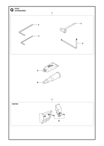 Accessories Diagram and Parts List for 372XP-372XPG 372 XP W - 372 XP GW Husqvarna Chainsaw