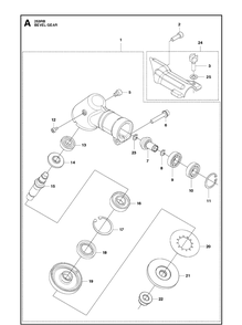 Gear Diagram and Parts List for 253RB 20182200001-Current Husqvarna Brush Cutter