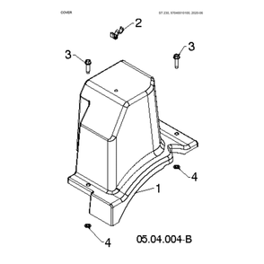 Cover Diagram and Parts List for 970528802  Husqvarna Snow Blower