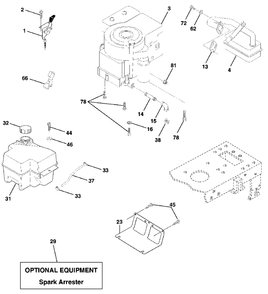 Engine Diagram and Parts List for CT130 (954170017-C)(2000-02) Husqvarna Lawn Tractor