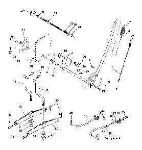 Mower Lift / Deck Lift Diagram and Parts List for CTH220TWIN (96061026500)(2010-01) Husqvarna Lawn Tractor