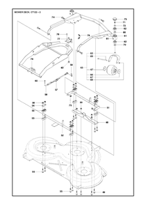 48-Inch/122cm Cutting Deck 2 Diagram and Parts List for C122 (967189001)(2018) Husqvarna Lawn Tractor Accessories