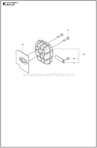 Muffler Diagram and Parts List for 525LSMARKII  Husqvarna Trimmer