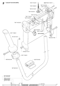 Handle And Controls Diagram and Parts List for 335RX 20064000001-20070100000 Husqvarna Brush Cutter