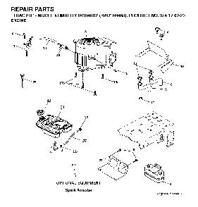 Engine Diagram and Parts List for YTH1848XP (HAU18H48J, 954170226)(2004-09) Husqvarna Lawn Tractor