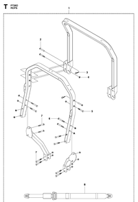 Attachments Diagram and Parts List for PT26D  Husqvarna Lawn Mower