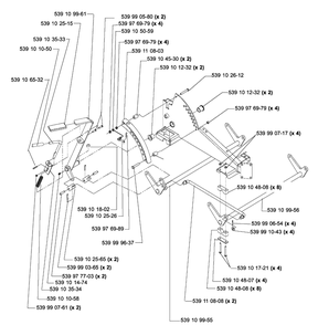 Deck Lift Assembly Diagram and Parts List for IZ5225TXPKOA (968999375)(2005-12) Husqvarna Lawn Mower