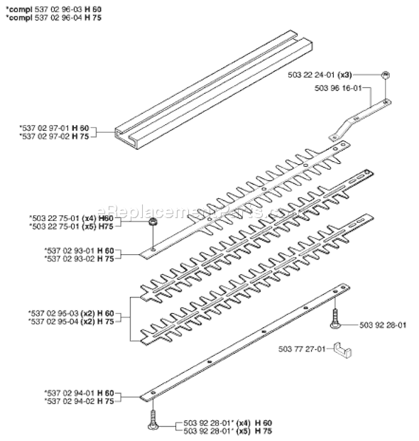 Page F Diagram and Parts List for 225H60 2002-06 Husqvarna Trimmer