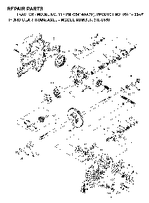 Transmission Diagram and Parts List for YTH150 (954140007F, 954140007)(1998-07) Husqvarna Lawn Tractor