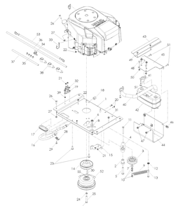 Part Location Diagram of 539131726 Husqvarna PLATE, ENGINE