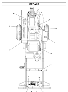 Decals 2 Diagram and Parts List for SG13 (968999239)(2005-02) Husqvarna Lawn Tractor Accessories