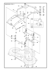 48/122cm Cutting Deck Diagram and Parts List for 122P5242012-2022  Husqvarna Lawn Tractor Accessories