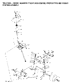 Steering Diagram and Parts List for LT18542 (96013000400)(2006-03) Husqvarna Lawn Tractor