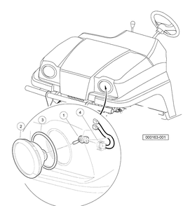 Headlights Diagram and Parts List for HUV4420G 2006-11 Husqvarna Lawn Tractor